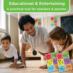 Kids PE Posters (Set of 2) – Yoga Poses + Exercise Moves, A3 Laminated