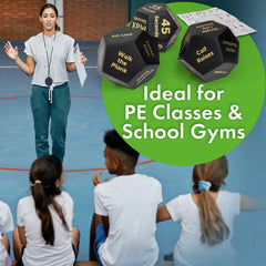 Covelico Fitness Dice (Set of 3) – Workout Dice for Teens & Adults with Bag + Instructions