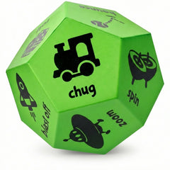 Covelico Kids Movement Dice (12-Sided Foam Dice) – Activity Game (Green)