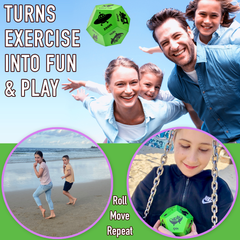 Covelico Kids Movement Dice (12-Sided Foam Dice) – Activity Game (Green)