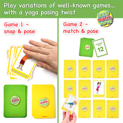 Covelico Yoga Cards for Kids – 52-Card Calm & Movement Game Deck (4 Games) with Box