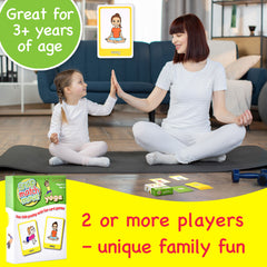 Covelico Yoga Cards for Kids – 52-Card Calm & Movement Game Deck (4 Games) with Box