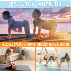 Covelico Kids Yoga Dice (12-Sided Foam Dice) – Pose & Play Yoga Game (Orange)