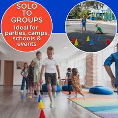 Covelico Kids Ring Toss & Bean Bag Toss Game (30-Piece Set) – 6 Cones, 12 Rings, 12 Bean Bags