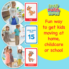 Covelico Animal Movement Cards – 52-Card Active Game Deck (Snap, Match & Go Fish) with Box